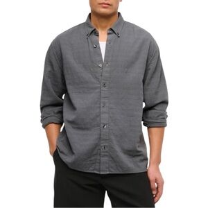 Abercrombie & Fitch Mens Medium Gray Soft Cotton Flannel Shirt